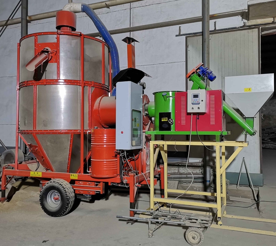 Snelle droogsnelheid Draagbare graandroger 15 ton per dag met biomassaoven