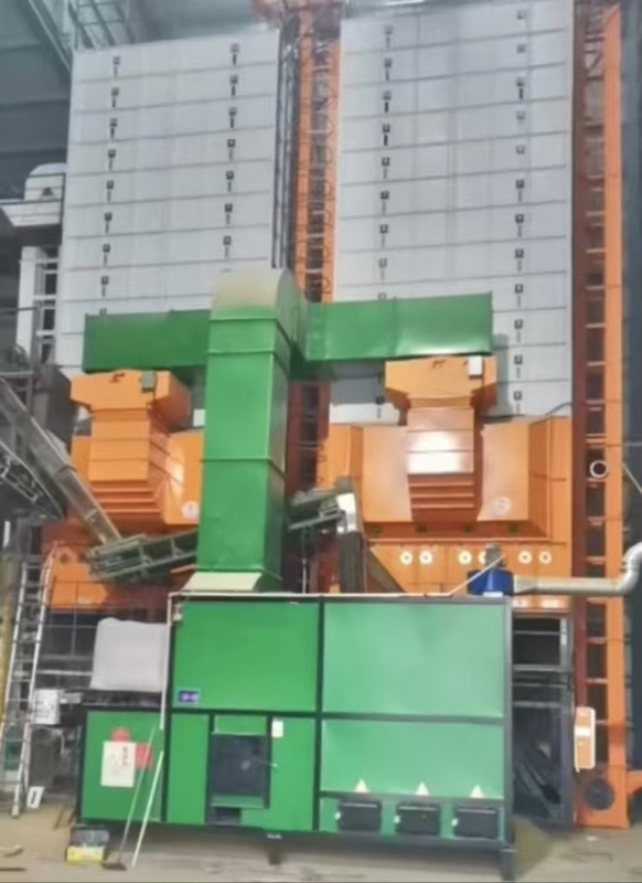 Hoge efficiëntie 2 sets 30 ton per partij Graan droger machine met biomassa oven