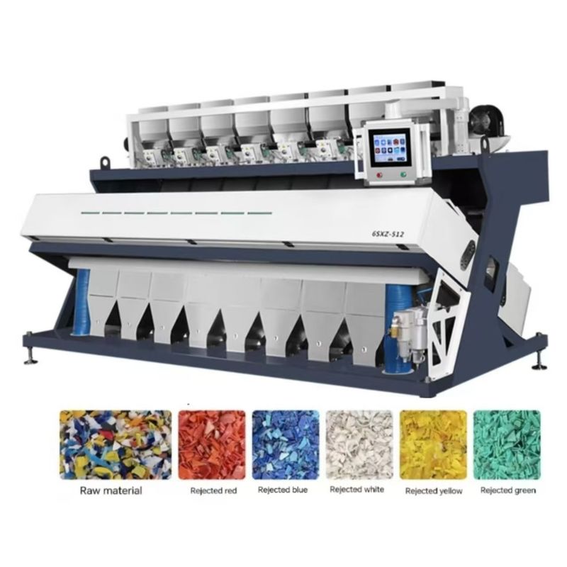 3-7 Ton per uur sorteerder met band voor kleur voor plastic vlokken en pellets