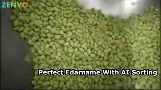 Verse Edamame kleurensorteerder met kleine riem en Ai.